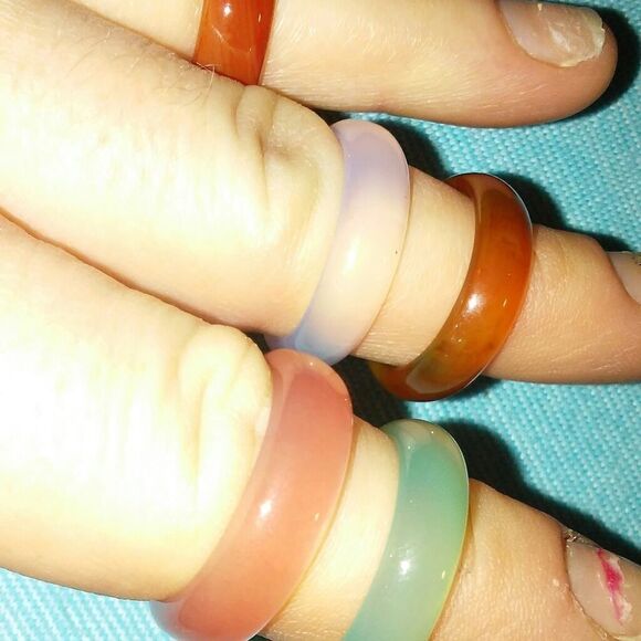 5 different stone band rings - Picture 2 of 8